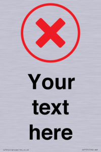 Custom plain background, red cross in a circle sign